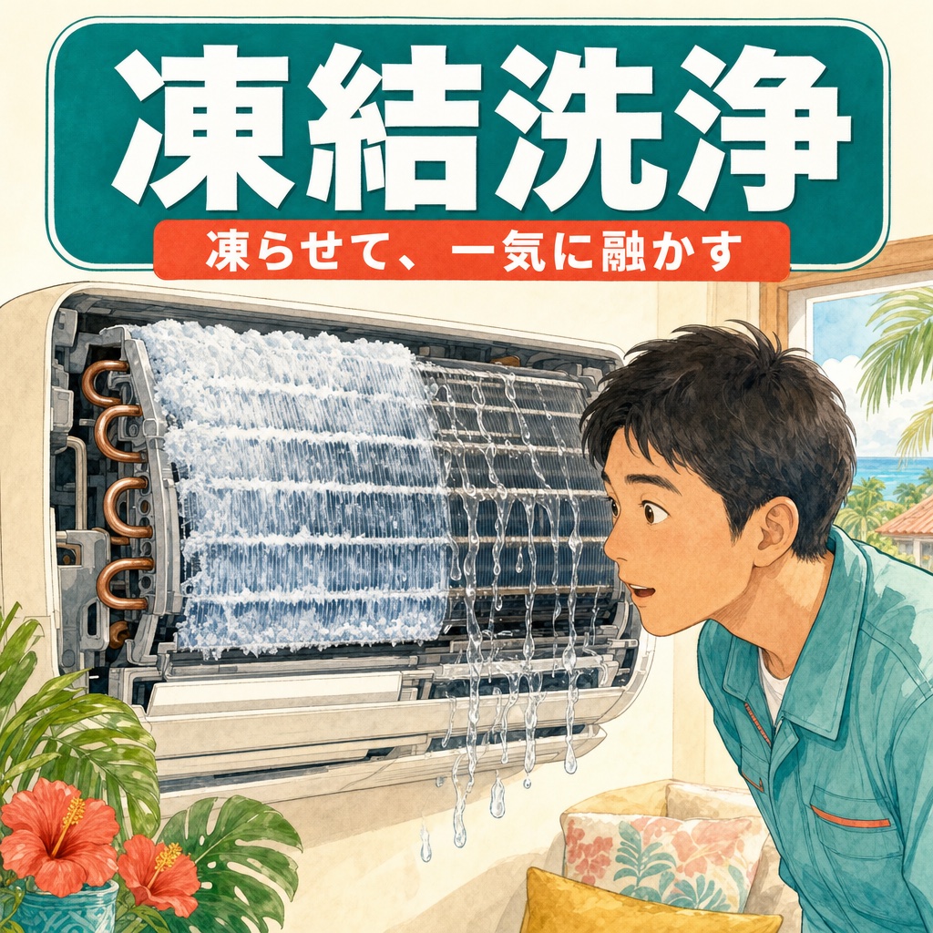 日立・白くまくんの凍結洗浄の仕組みとクリーニングの必要性を解説(住まい119・沖縄)