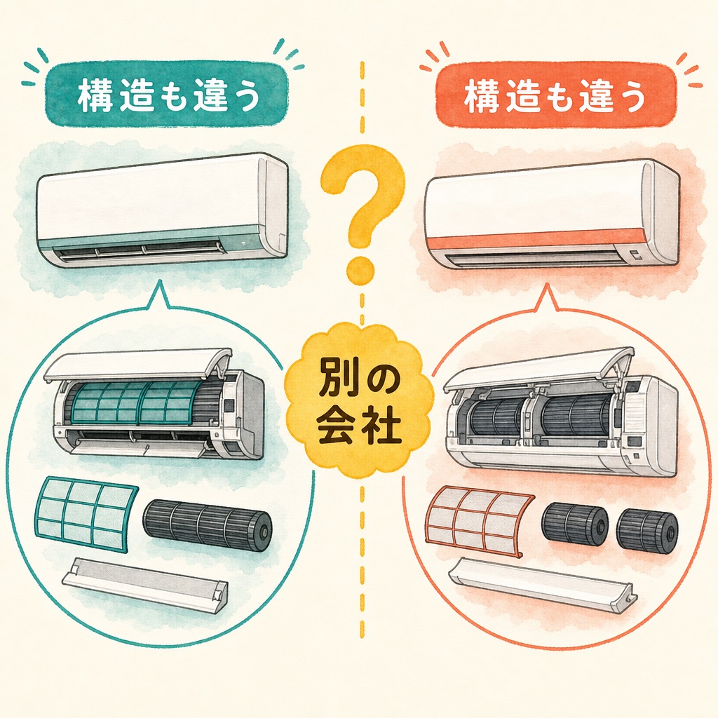 三菱電機と三菱重工は別会社であることを示す図