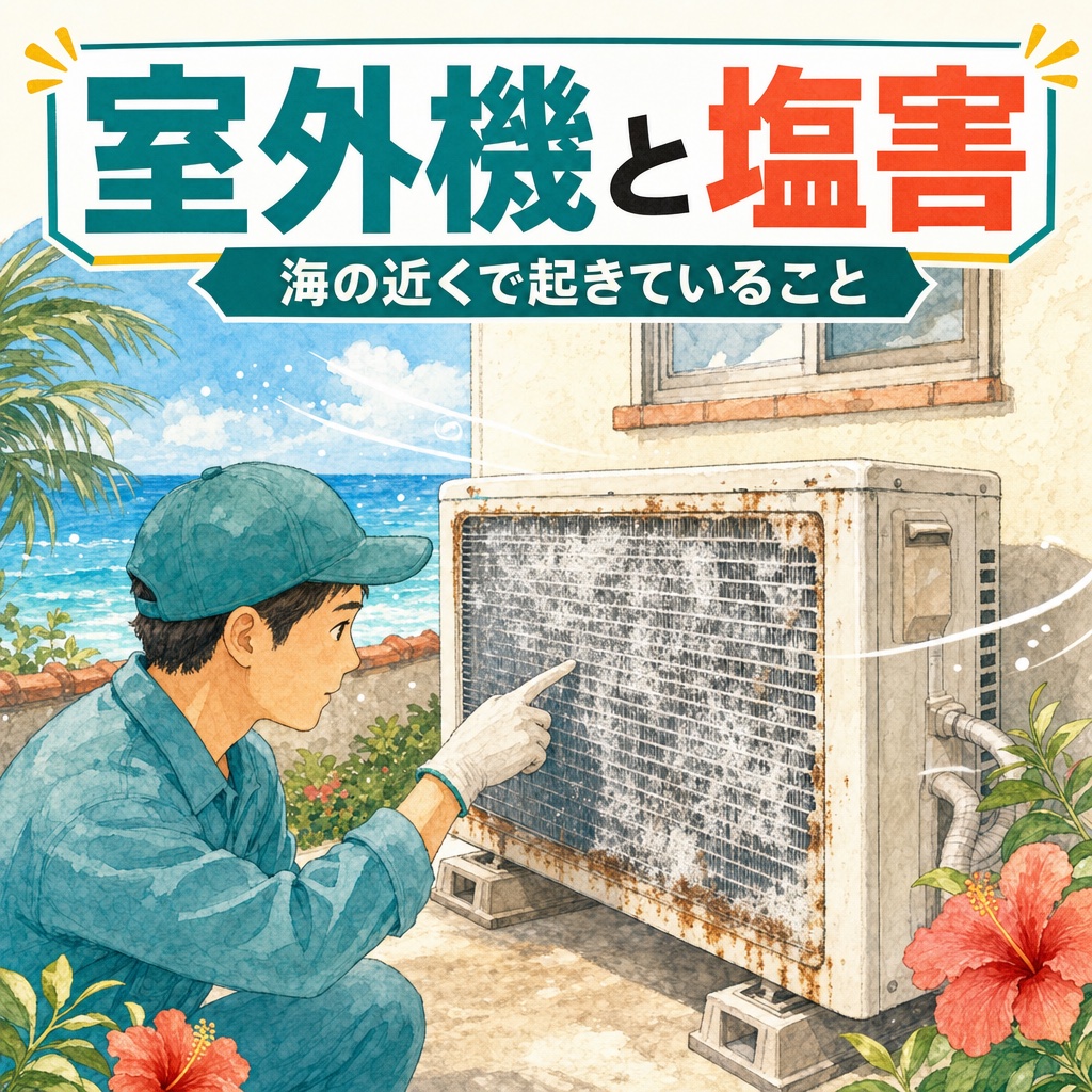 沖縄の塩害で室外機が傷むしくみと対策を解説(住まい119)