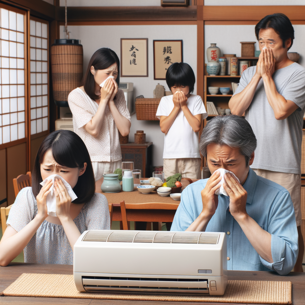 エアコンのカビ臭さに困っている日本の家族